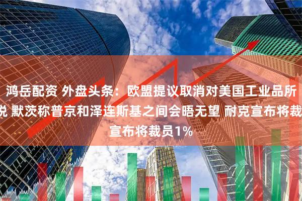 鸿岳配资 外盘头条：欧盟提议取消对美国工业品所有关税 默茨称普京和泽连斯基之间会晤无望 耐克宣布将裁员1%
