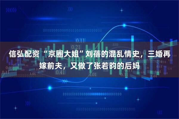 信弘配资 “京圈大姐”刘蓓的混乱情史，三婚再嫁前夫，又做了张若昀的后妈